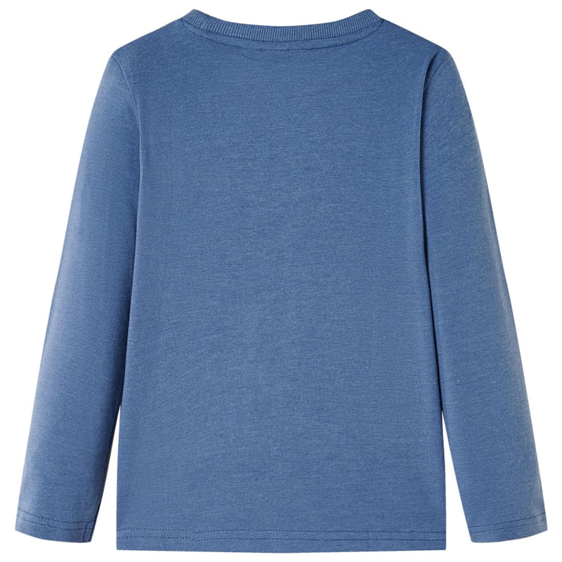 Load image into Gallery viewer, VidaXL Kindershirt met lange mouwen 104 gemêleerd blauw

