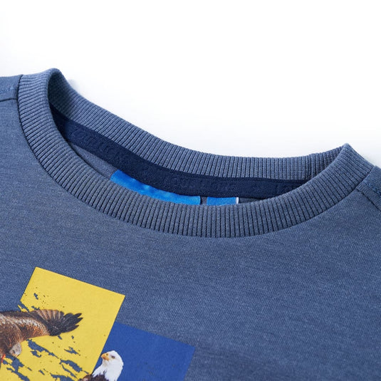Vidaxl kindershirt met lange mouwen 128 gemêleerd blauw