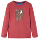 Vidaxl kindershirt met lange mouwen 116 roodbruin