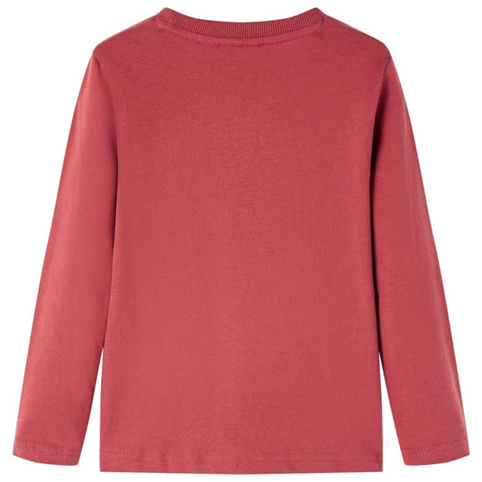 Vidaxl kindershirt met lange mouwen 116 roodbruin