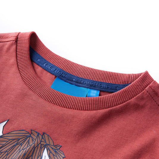 Vidaxl kindershirt met lange mouwen 116 roodbruin
