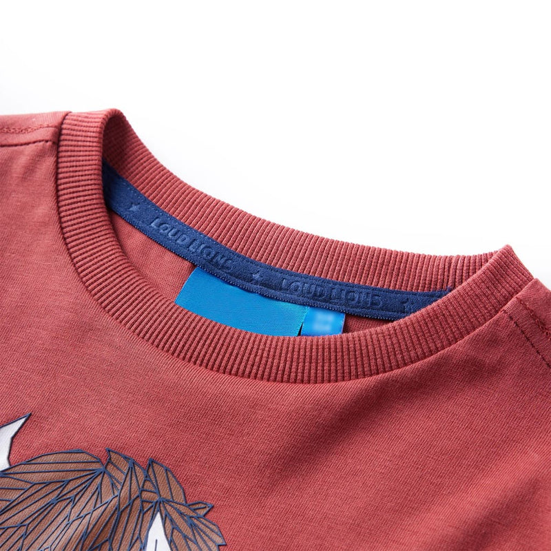 Load image into Gallery viewer, VidaXL Kindershirt met lange mouwen 128 roodbruin
