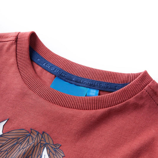VidaXL Kindershirt met lange mouwen 128 roodbruin