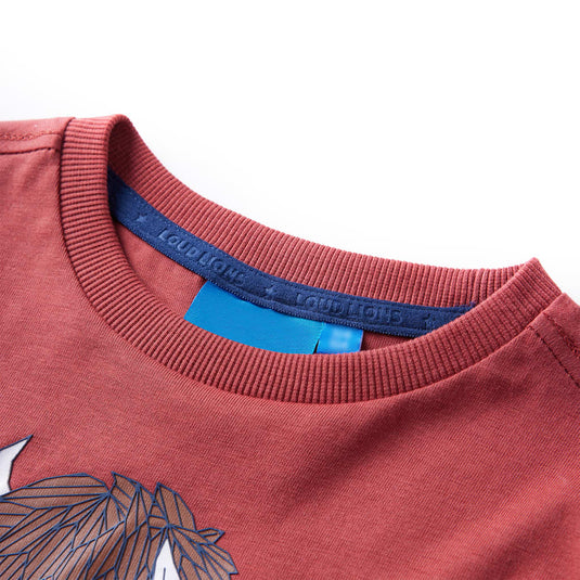 Vidaxl kindershirt met lange mouwen 140 roodbruin