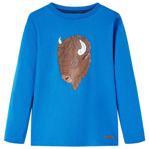 Vidaxl kindershirt met lange mouwen 116 kobaltblauw