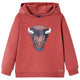 Vidaxl kindertrui met capuchon 128 roodbruin