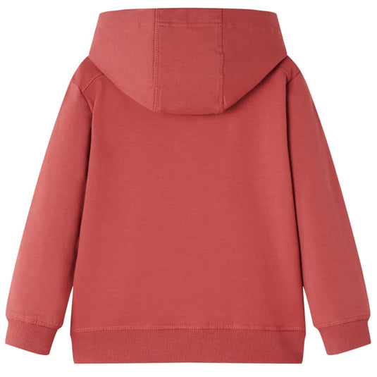 Vidaxl kindertrui met capuchon 128 roodbruin