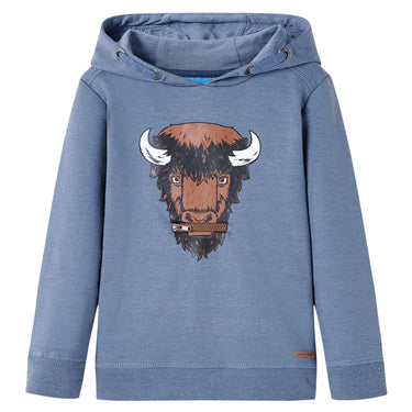 Vidaxl kindertrui met capuchon 116 gemêleerd blauw