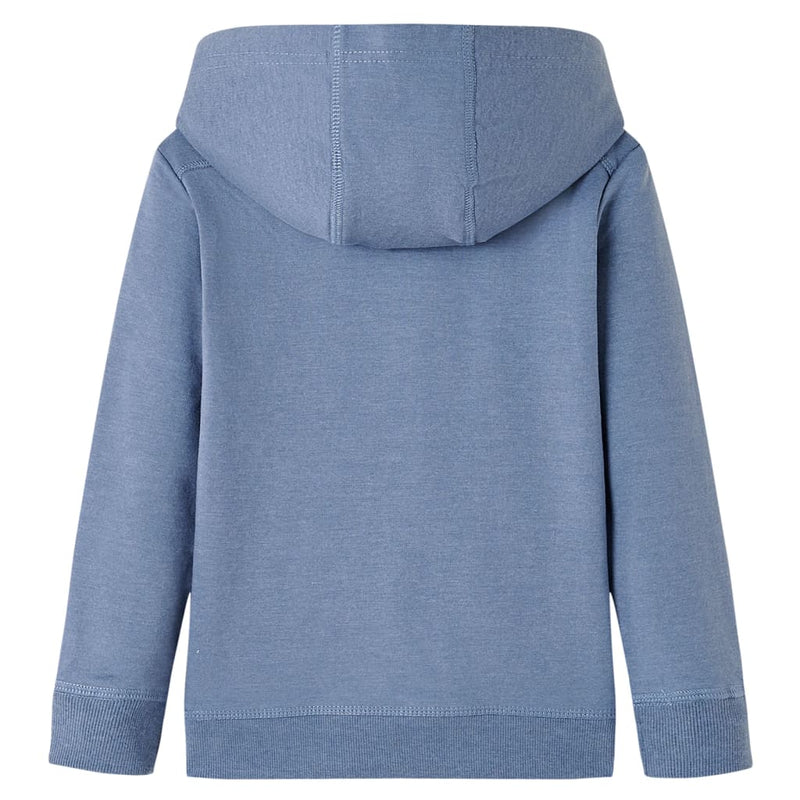 Load image into Gallery viewer, Vidaxl kindertrui met capuchon 128 gemêleerd blauw
