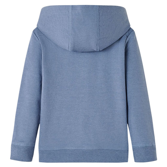 Vidaxl kindertrui met capuchon 128 gemêleerd blauw