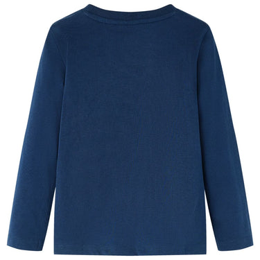 Vidaxl kindershirt met lange mouwen 92 marineblauw