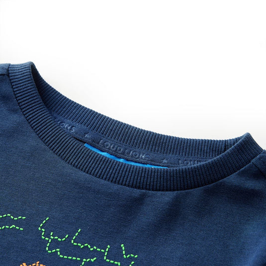 Vidaxl kindershirt met lange mouwen 116 marineblauw