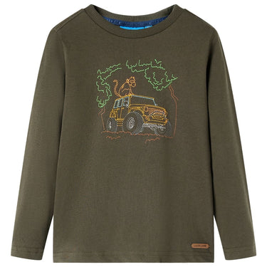 Vidaxl kindershirt met lange mouwen 92 kakikleurig