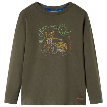 Vidaxl kindershirt met lange mouwen 104 kakikleurig