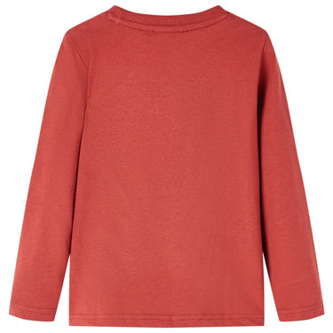 Vidaxl kindershirt met lange mouwen 128 roodbruin