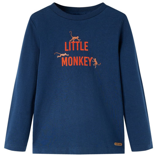 Vidaxl kindershirt met lange mouwen 104 marineblauw