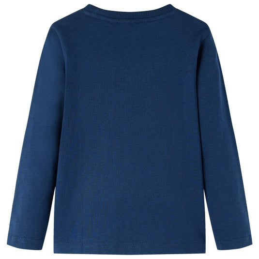 Vidaxl kindershirt met lange mouwen 128 marineblauw