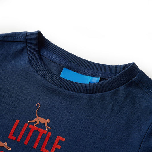 Vidaxl kindershirt met lange mouwen 128 marineblauw