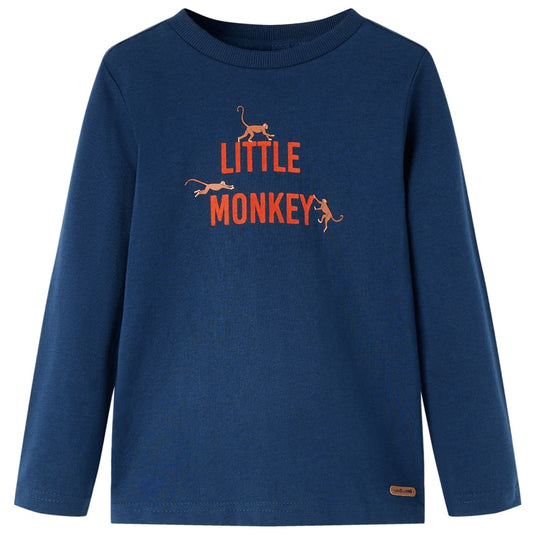 Vidaxl kindershirt met lange mouwen 140 marineblauw