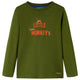 Vidaxl kindershirt met lange mouwen 140 donkerkakikleurig