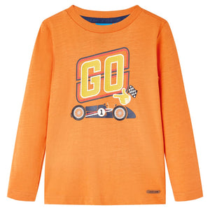 Vidaxl kindershirt met lange mouwen 116 donkeroranje