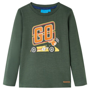 Vidaxl kindershirt met lange mouwen 92 donkergroen
