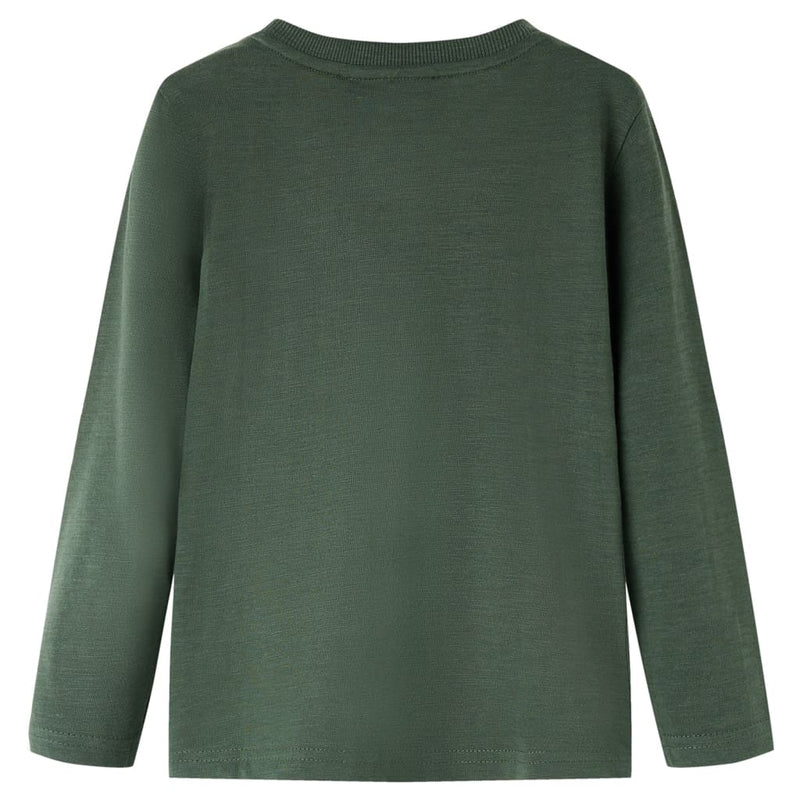 Load image into Gallery viewer, Vidaxl kindershirt met lange mouwen 128 donkergroen
