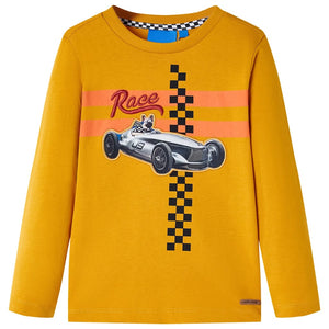 Vidaxl kindershirt met lange mouwen 116 okerkleurig