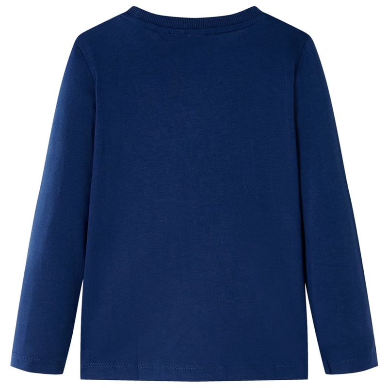 Afbeelding laden in galerijviewer, Vidaxl kindershirt met lange mouwen 128 marineblauw

