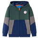 Vidaxl kindervest met capuchon en rits 92 donkergroen