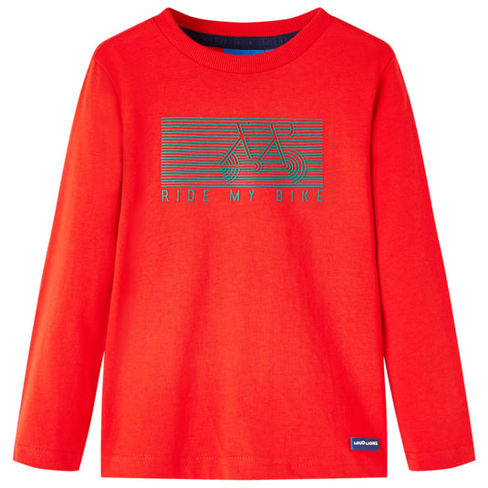 VidaXL Kindershirt met lange mouwen 140 rood