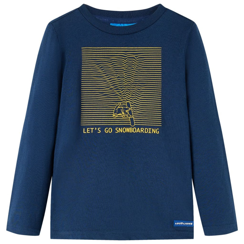 Load image into Gallery viewer, Vidaxl kindershirt met lange mouwen 92 marineblauw
