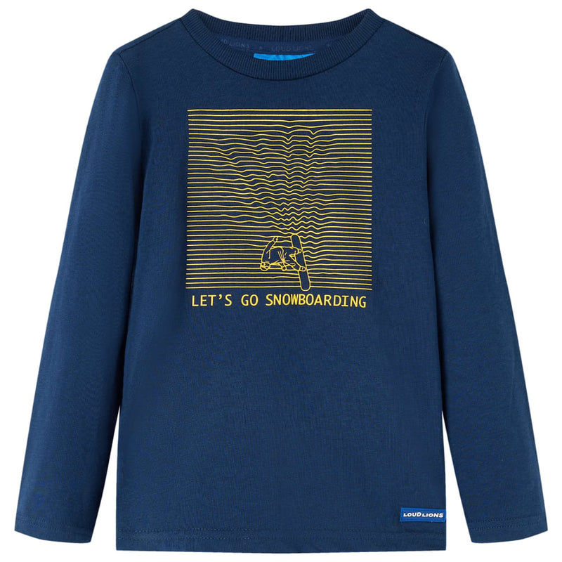 Laden Sie das Bild in Galerie -Viewer, VidaXL Kindershirt met lange mouwen 104 marineblauw

