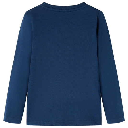 VidaXL Kindershirt met lange mouwen 104 marineblauw