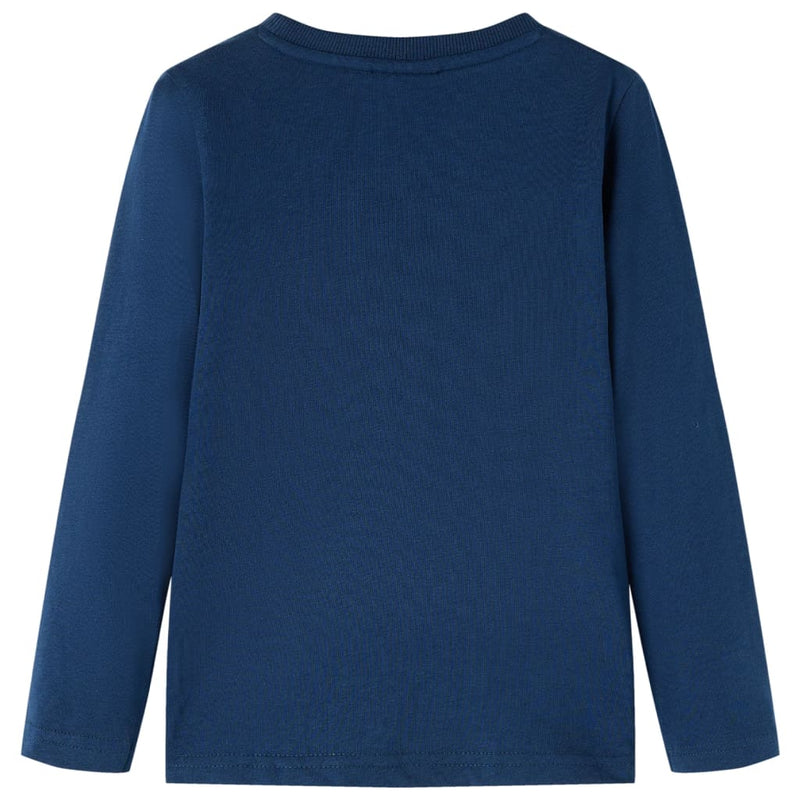 Load image into Gallery viewer, Vidaxl kindershirt met lange mouwen 128 marineblauw
