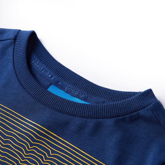 Vidaxl kindershirt met lange mouwen 128 marineblauw