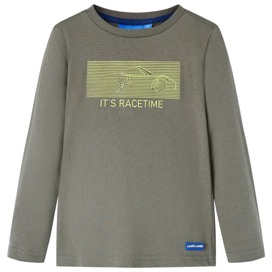 Vidaxl kindershirt met lange mouwen 116 kakikleurig