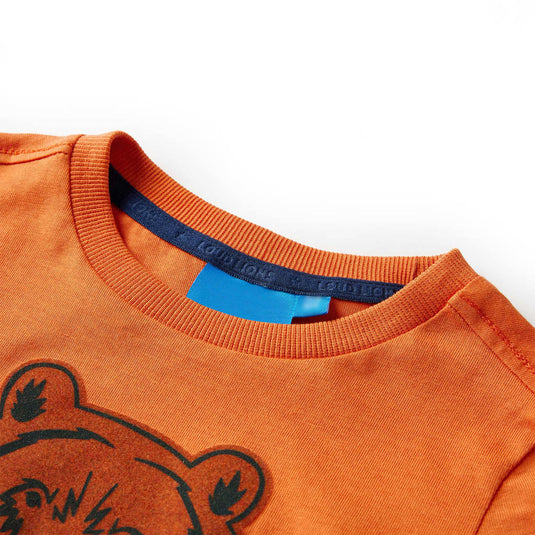 Vidaxl kindershirt met lange mouwen 92 donkeroranje