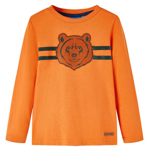 Vidaxl kindershirt met lange mouwen 104 donkeroranje