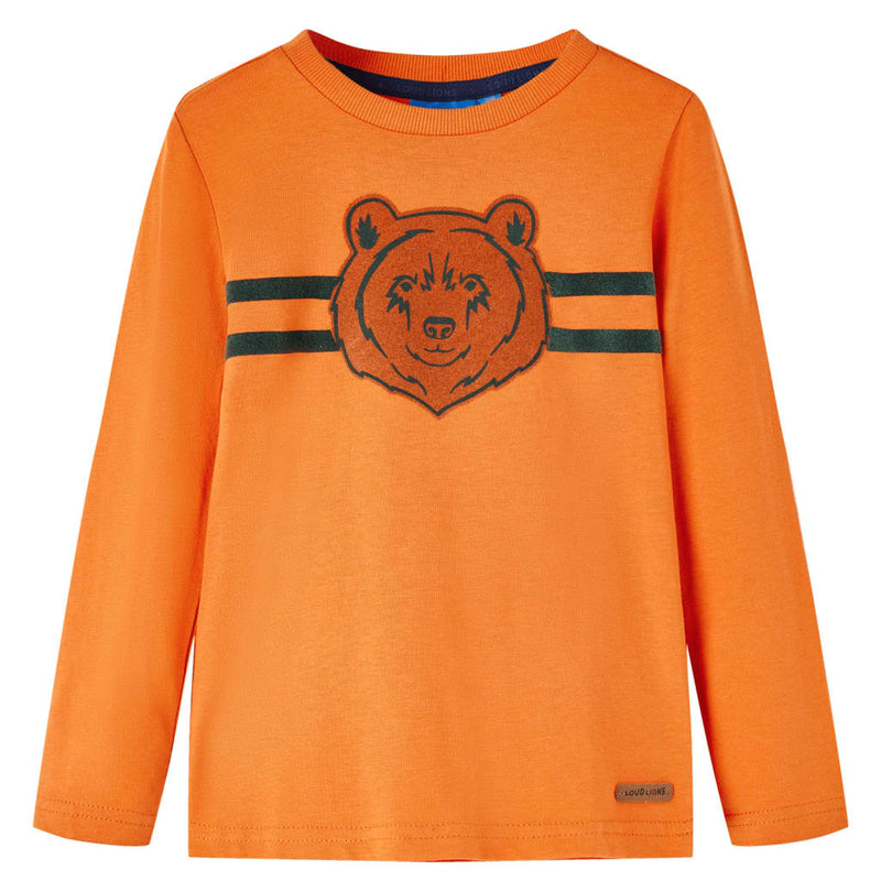Load image into Gallery viewer, Vidaxl kindershirt met lange mouwen 128 donkeroranje
