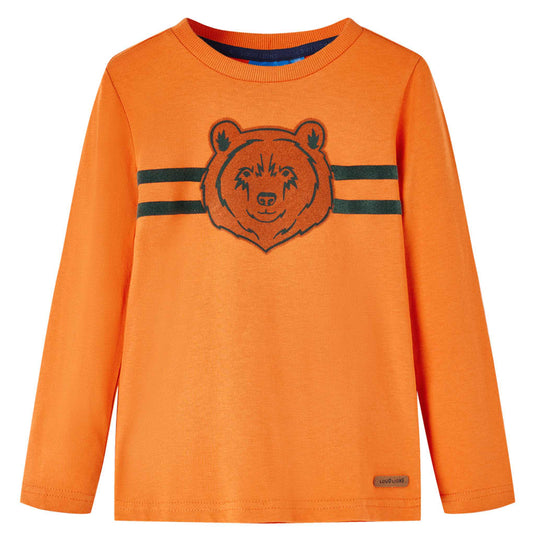 Vidaxl kindershirt met lange mouwen 128 donkeroranje