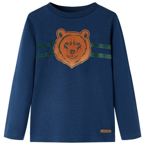 Vidaxl kindershirt met lange mouwen 104 marineblauw
