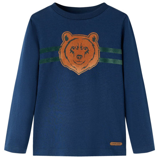 Vidaxl kindershirt met lange mouwen 104 marineblauw