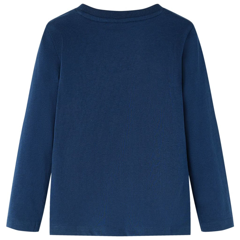 Afbeelding laden in galerijviewer, Vidaxl kindershirt met lange mouwen 104 marineblauw
