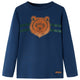 Vidaxl kindershirt met lange mouwen 128 marineblauw
