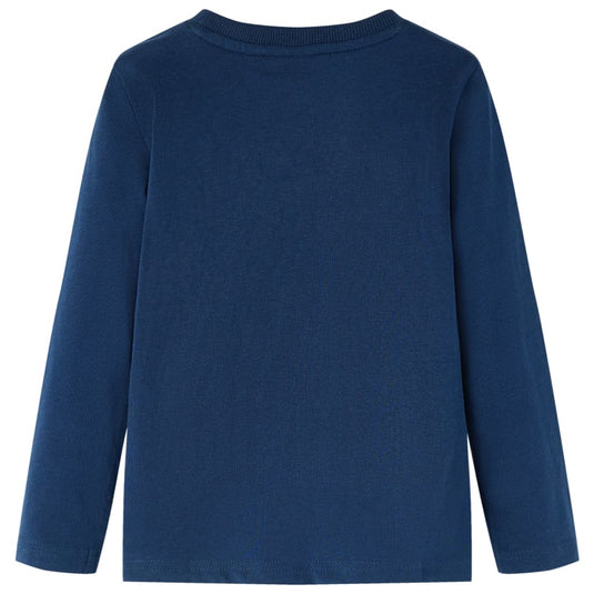 Vidaxl kindershirt met lange mouwen 128 marineblauw