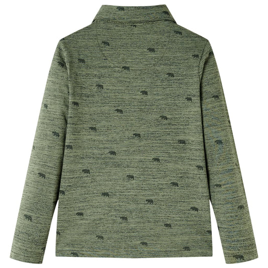 Vidaxl kindershirt 140 gemêleerd kakikleurig