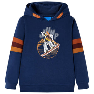 Vidaxl kindertrui met capuchon 128 marineblauw