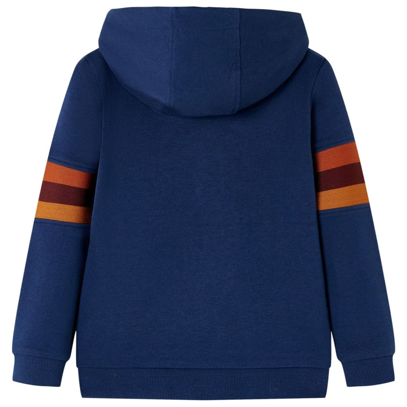 Load image into Gallery viewer, VidaXL Kindertrui met capuchon 140 marineblauw
