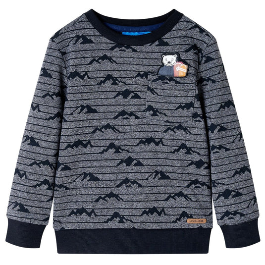 Vidaxl kindertrui 128 gemêleerd marineblauw